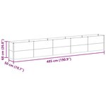 vidaXL Jardinière surélevée 485 x 50 x 68 cm Acier galvanisé