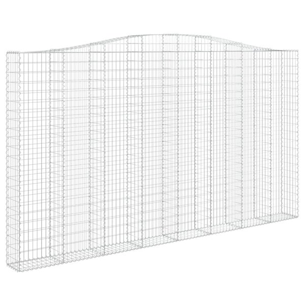 vidaXL Panier de gabions arqué 400x30x220/240 cm Fer galvanisé
