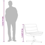 vidaXL Chaise pivotante Noir 63 x 75 x 76 cm PU brillant