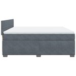 vidaXL Sommier à lattes de lit et matelas Gris foncé 180x200cm Velours