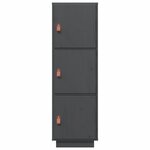 vidaXL Buffet haut Gris 34x40x108 5 cm Bois massif de pin