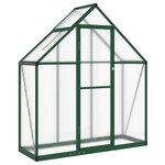vidaXL Serre avec cadre de base vert 169x58x195 cm aluminium