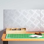 vidaXL Nez de marche Rectangulaire 2 Pièces Argenté 50 x 30 cm Aluminium