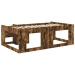 vidaXL Cadre de lit pour enfants avec rangement Chêne fumé 90 x 190 cm