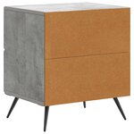 vidaXL Cabinet de chevet avec tiroir Gris béton 43 x 34 5 x 47 5 cm