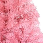 vidaXL Sapin de Noël artificiel avec support rose 240 cm PVC