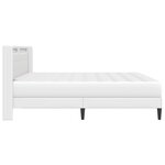 vidaXL Cadre de lit avec matelas Blanc 180 x 200 cm Simili cuir