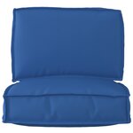 vidaXL Set de coussins de palette 2 Pièces Bleu royal 60 x 60 x 12 cm