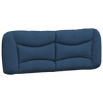 vidaXL Cadre de lit sans matelas Hvar bleu 140x200 cm tissu