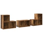 vidaXL Ensemble de meubles TV 6 Pièces Bois Ancien Bois d'ingénierie