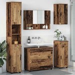 vidaXL Ensemble de mobilier de salle de bain 5 Pièces Bois ancien