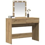 vidaXL Coiffeuse chêne artisanal 100 x 40 x 130 cm Bois d'ingénierie