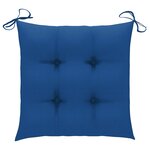 vidaXL Chaises de jardin lot de 8 avec coussins bleu Bois teck solide