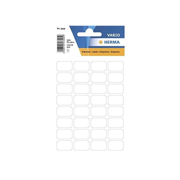 Paquet de 168 étiquettes multi-usages, 8 x 36mm, blanc herma