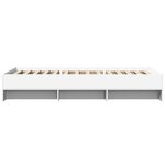 vidaXL Cadre de lit sans matelas blanc 90x200 cm bois d'ingénierie