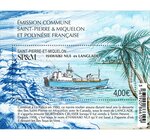 Bloc 1 timbre Saint Pierre et Miquelon - bateau Hawaiku Nui ex Langlade