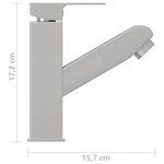 vidaXL Robinet de lavabo rétractable de bain Argenté 157x172 mm