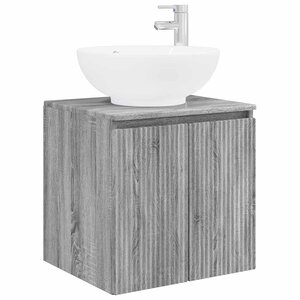 vidaXL Vanité de lavabo mural Sonoma gris 49 5 x 44 5 x 65 cm