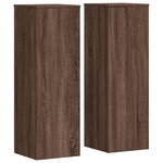 vidaXL Supports pour plantes 2 Pièces chêne marron bois d'ingénierie