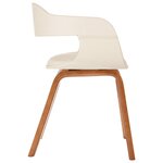 vidaXL Chaise de salle à manger Blanc Bois courbé et similicuir