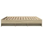 vidaXL Cadre de lit chêne sonoma 180x200 cm bois d'ingénierie
