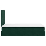 vidaXL Cadre de lit ottoman avec matelas vert foncé 120x200 cm velours