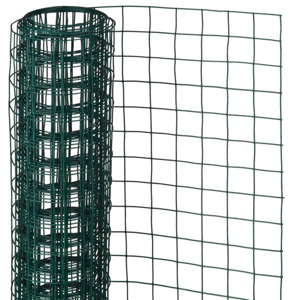 Nature Treillis carré 1x2 5 m 25 mm Acier enduit de plastique Vert