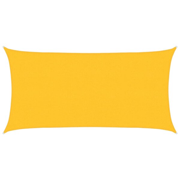 vidaXL Voile d'ombrage 160 g/m² Jaune 2 5x4 5 m PEHD