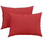 vidaXL Coussins de canapé 2 Pièces Rouge 70 x 50 cm tissu