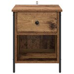 vidaXL Cabinet de chevet Bois ancien 40 x 42 x 50 cm Bois d'ingénierie