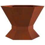 vidaXL Braise Marron 50 x 50 x 40 cm Acier patiné