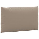 vidaXL Coussins de palette lot de 2 taupe tissu oxford
