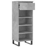 vidaXL Armoire à chaussures Gris béton 40x36x105 cm Bois d'ingénierie