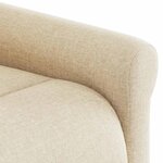vidaXL Fauteuil de massage inclinable Crème Tissu