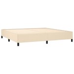 vidaXL Sommier à lattes de lit avec matelas Crème 200x200 cm Tissu