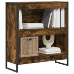 vidaXL Bibliothèque Chêne Fumé 80 x 30 x 155 cm Bois d'ingénierie