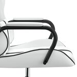 vidaXL Chaise de jeu Blanc et noir Similicuir