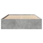 vidaXL Cadre de lit sans matelas gris béton 120x200 cm bois ingénierie