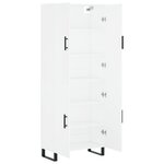 vidaXL Buffet haut Blanc 69 5x34x180 cm Bois d'ingénierie