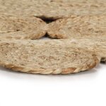vidaXL Tapis fait à la main Jute tressée 120 cm
