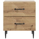 vidaXL Cabinet de chevet 2 Pièces Chêne artisanal 43 x 34 5 x 47 5 cm