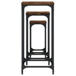 vidaXL Tables d’appoint gigognes 3 Pièces chêne fumé bois d'ingénierie