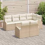 vidaXL Ensemble de canapé de jardin Beige polyrotin