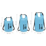 Vidaxl sac sec avec fermeture éclair bleu 20 l pvc