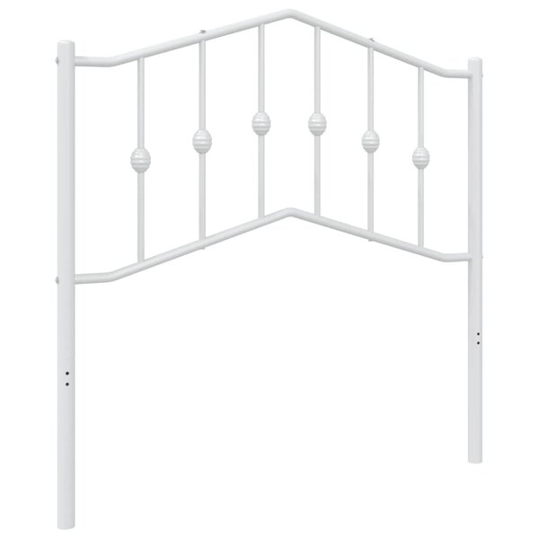 vidaXL Tête de lit de remplacement métal blanc 90 cm
