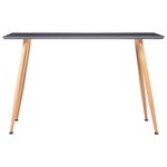 vidaXL Table de salle à manger Gris et chêne 120x60x74 cm MDF