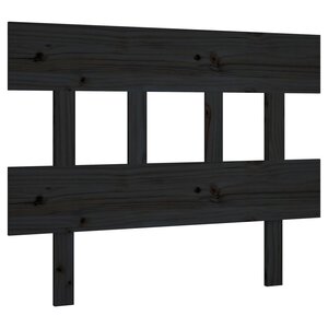 vidaXL Tête de lit Noir 93 5x3x81 cm Bois massif de pin