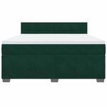 vidaXL Sommier à lattes de lit et matelas Vert foncé 180x200cm Velours