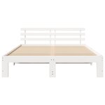vidaXL Cadre de Lit en Bois Blanc Bois 160 x 200 cm Durable