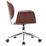vidaXL Chaise pivotante de bureau Marron Similicuir